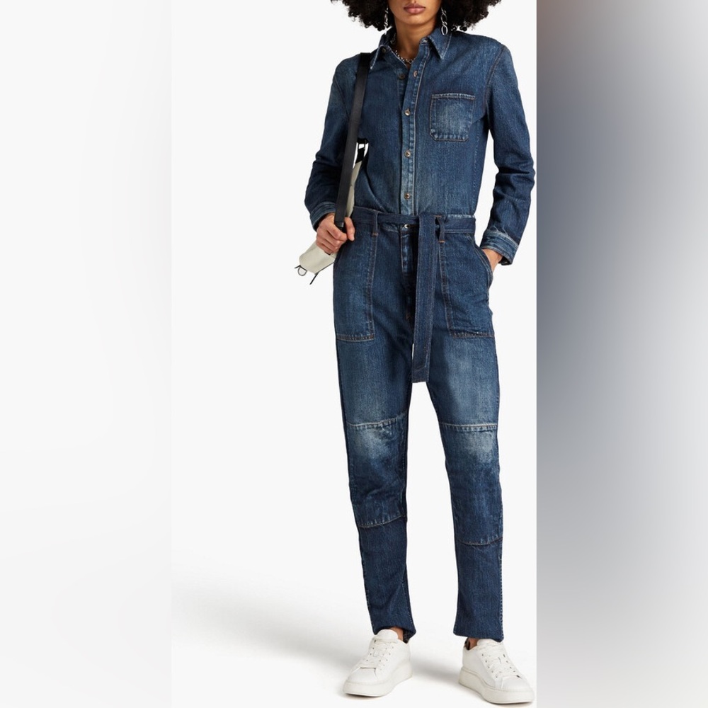 New! Rag & Bone Miramar Printed French Cotton-terry Jumpsuit  💙 XS - Picture 4 of 11